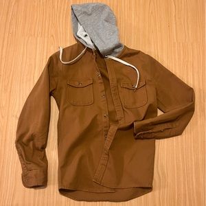Brand NEW never worn fashion hoodie, c w/ construction shirt style.